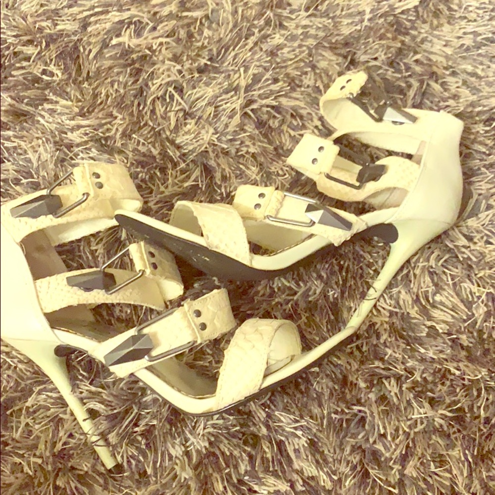 BeBe Stiletto White Heels